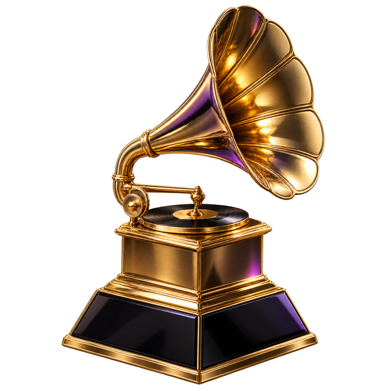 Gold gramophone recording-award emblem